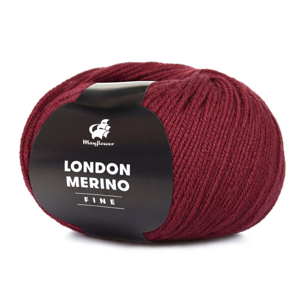 London Merino Fine fv. 016 Mørk Kirsebær