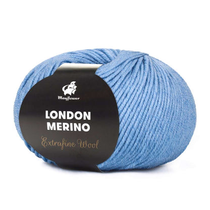 London Merino fv. 033 Melange Himmelblå